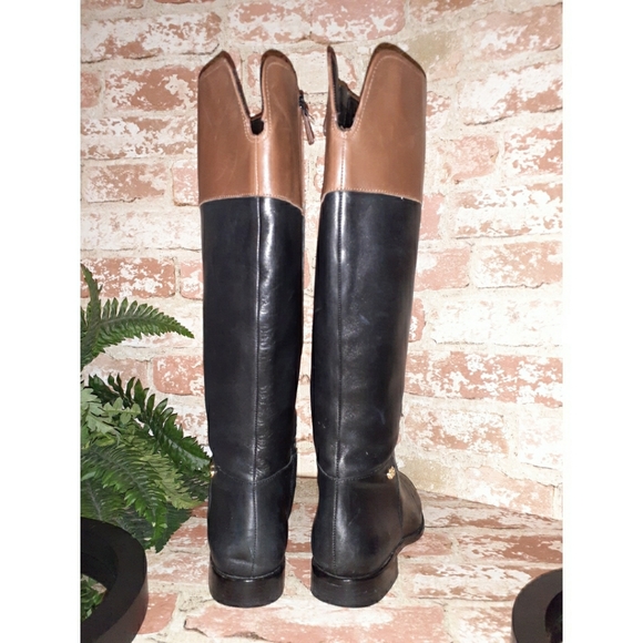 Cole Haan Primrose Black Leather Tall Riding Boots - Picture 9 of 16